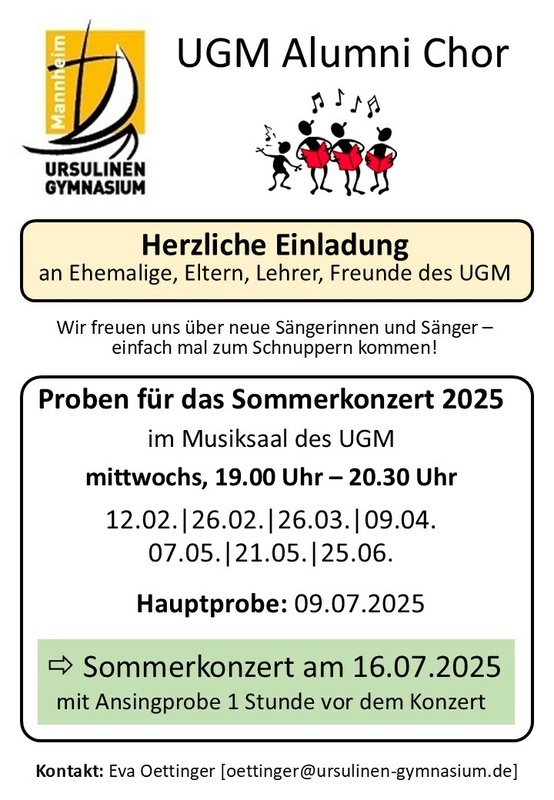 Probentermine Sommerkonzert